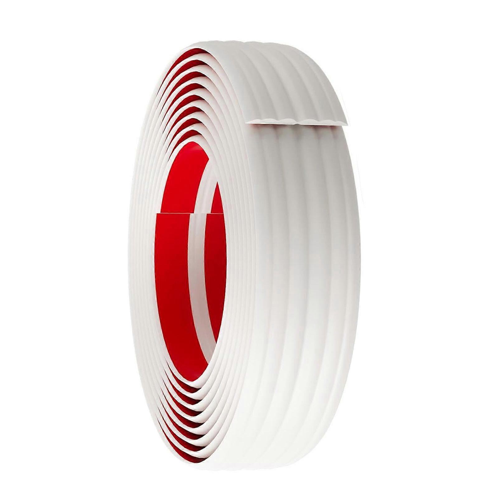 6mx20mm TPE حامي الحافة مع تصاميم لاصقة حماية حافة الجدول تركيب سريع للمطبخ والاستخدام المنزلي أبيض