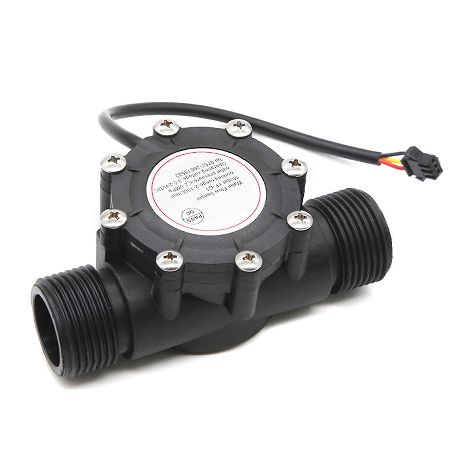 DN25 Professional Water Flow Sensor External Threaded Leakproof Flow Sensor Fitting Fluidmeter Counter for Pool Multicolor