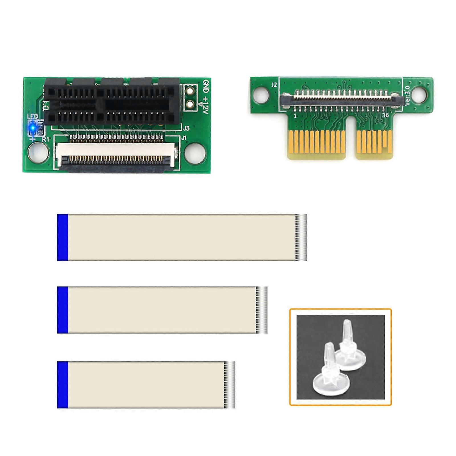 PCIExpress Adapter Cable, PCIe to 36Pin 1X Extender with Gold-Plated Header & LED Indicator, 8Gbps Extension Cable Multicolor