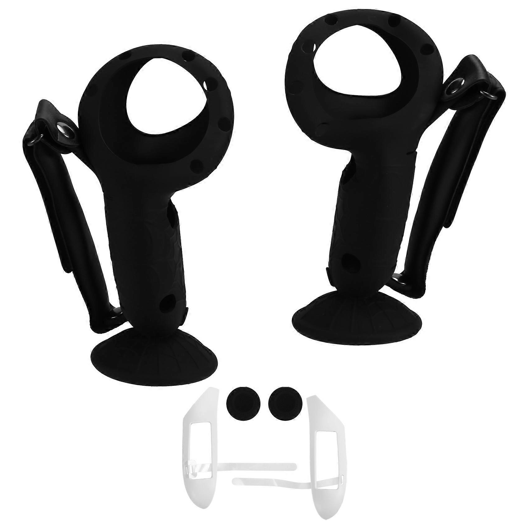 Upright Silicone Grip Controller Case for Meta Quest 3S - Comfortable Convenient Replacement Battery Black