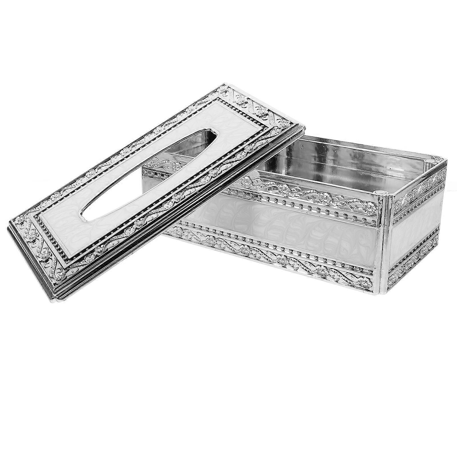 Rectangular Tissue Box Creative Tissue Case Cover Dining Room Bedroom Car Water-resistant 1Set