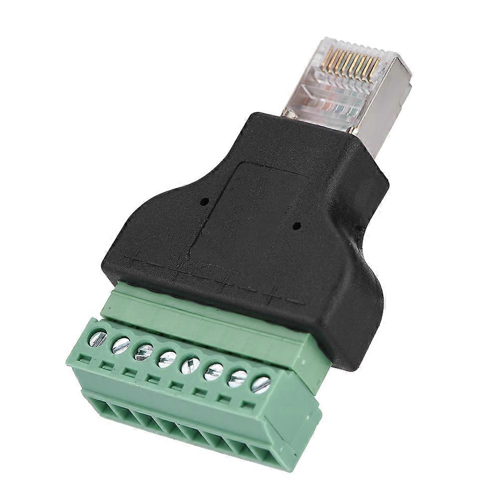 DVR Ethernet Connector RJ45 Male Jack to 8 Pin Screw Terminal Connector