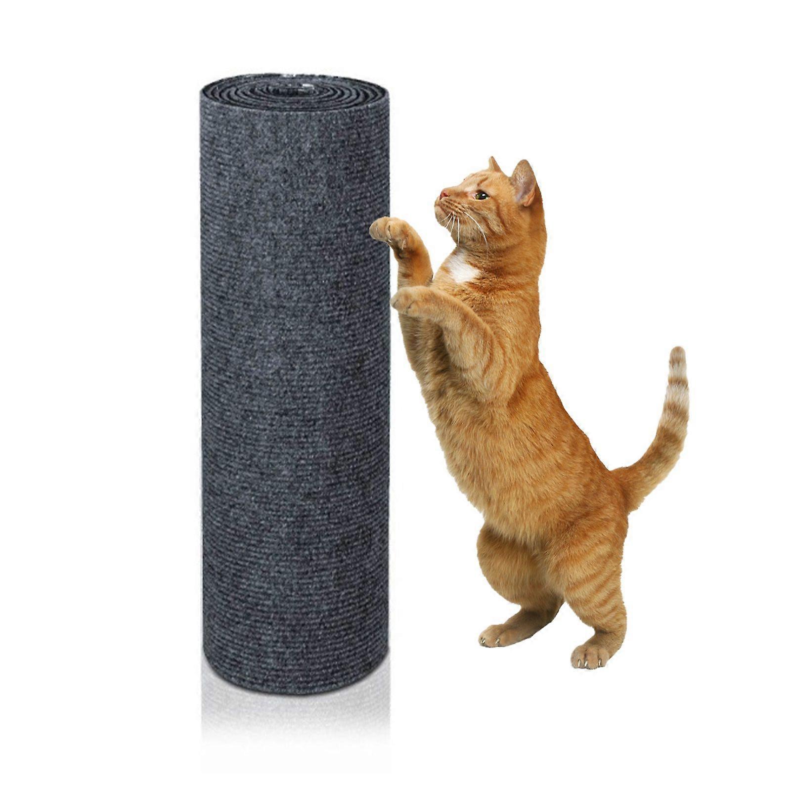 Cuttable Self-Adhesive Cat Scratching Mat, 15.8x78.7in Wall Mounted Scratch Board for Sofa Protection, Wear-Resistant & Multi-Functional Cat Supplies 