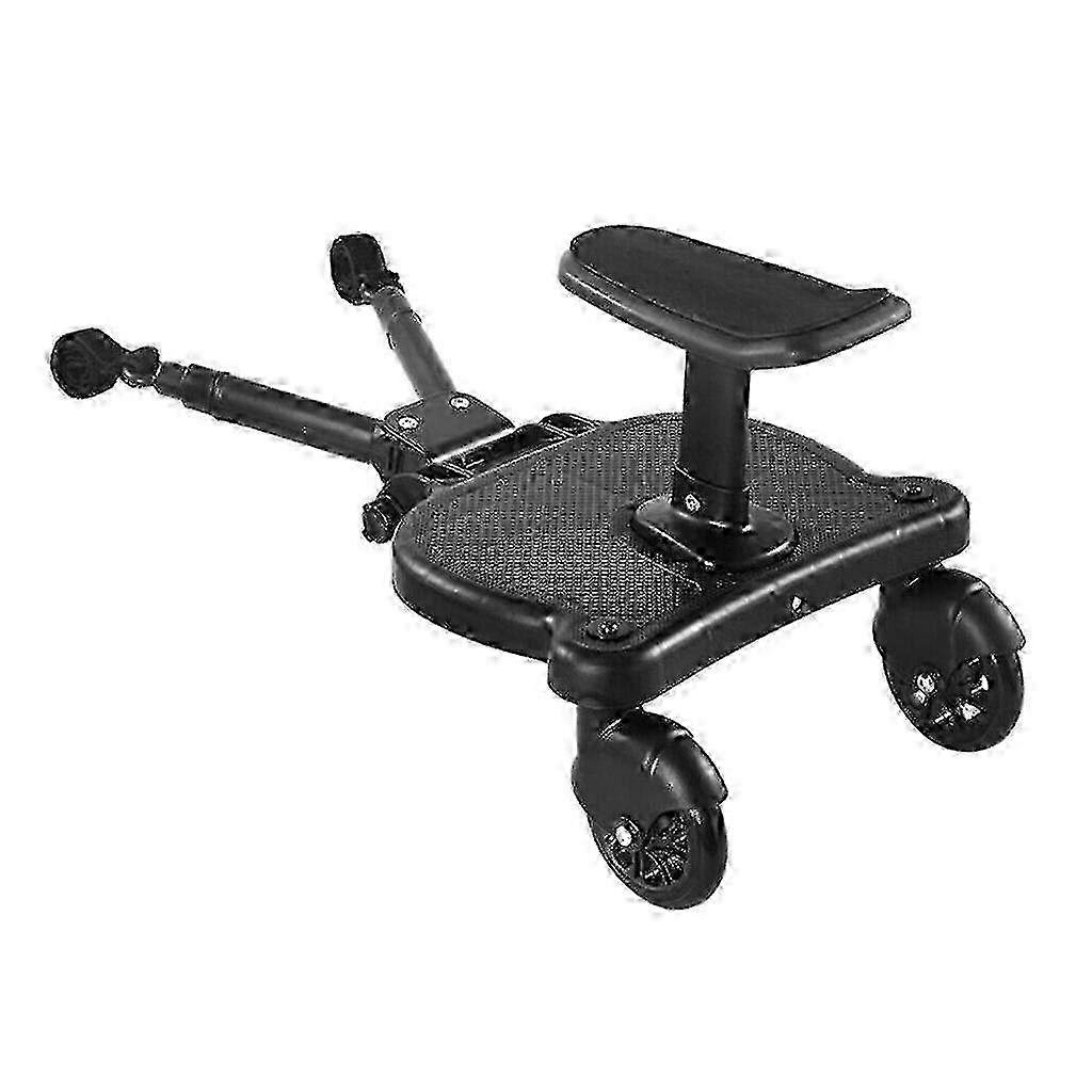 Buggy Board, Universal Buggy Board with Seat Fits 99% Prams, Extended Comfort Seats Kiddy Board, Universal Prams Accessories for Child