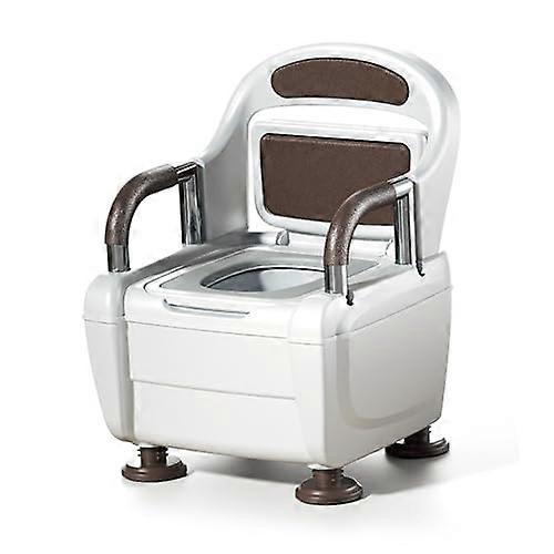 Bedside Commode Heavy Duty Potty Chair With Armrest For Elderly And Disabled, Portable Toilet For Seniors Home Use White