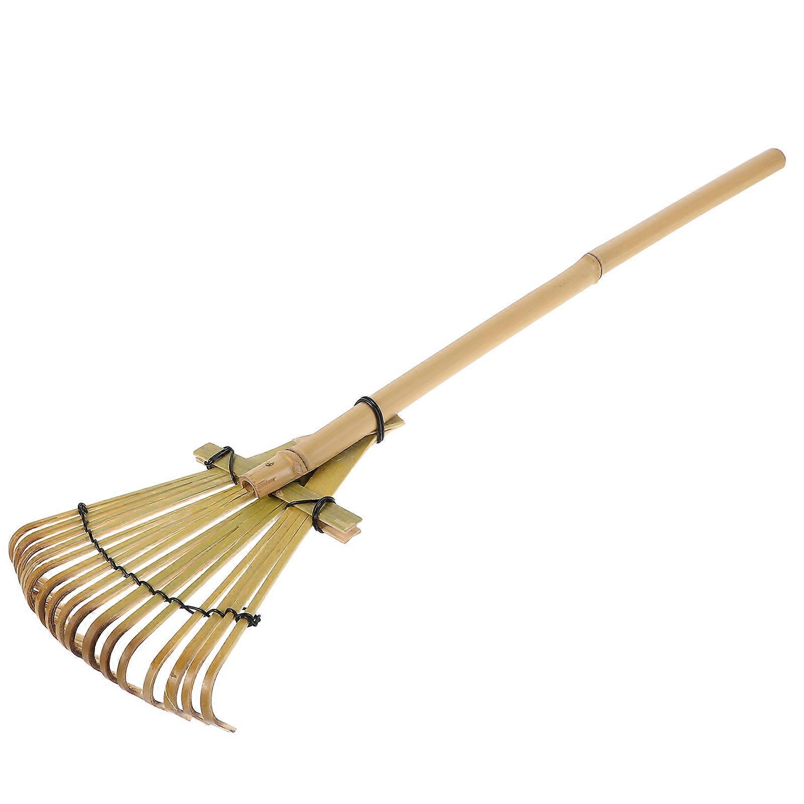 Sand Rake Garden Bamboo Rake for Sand Leveling Lightweight Hand Tool