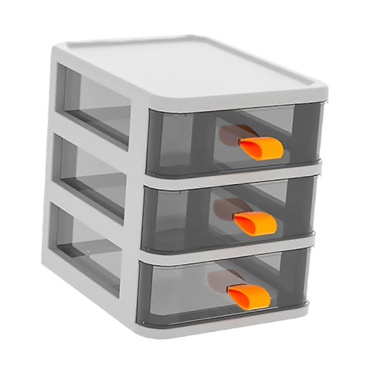 Transparent Storage Box Organizer with Smooth PP Surface for Desktop, Cosmetics and Office Supplies