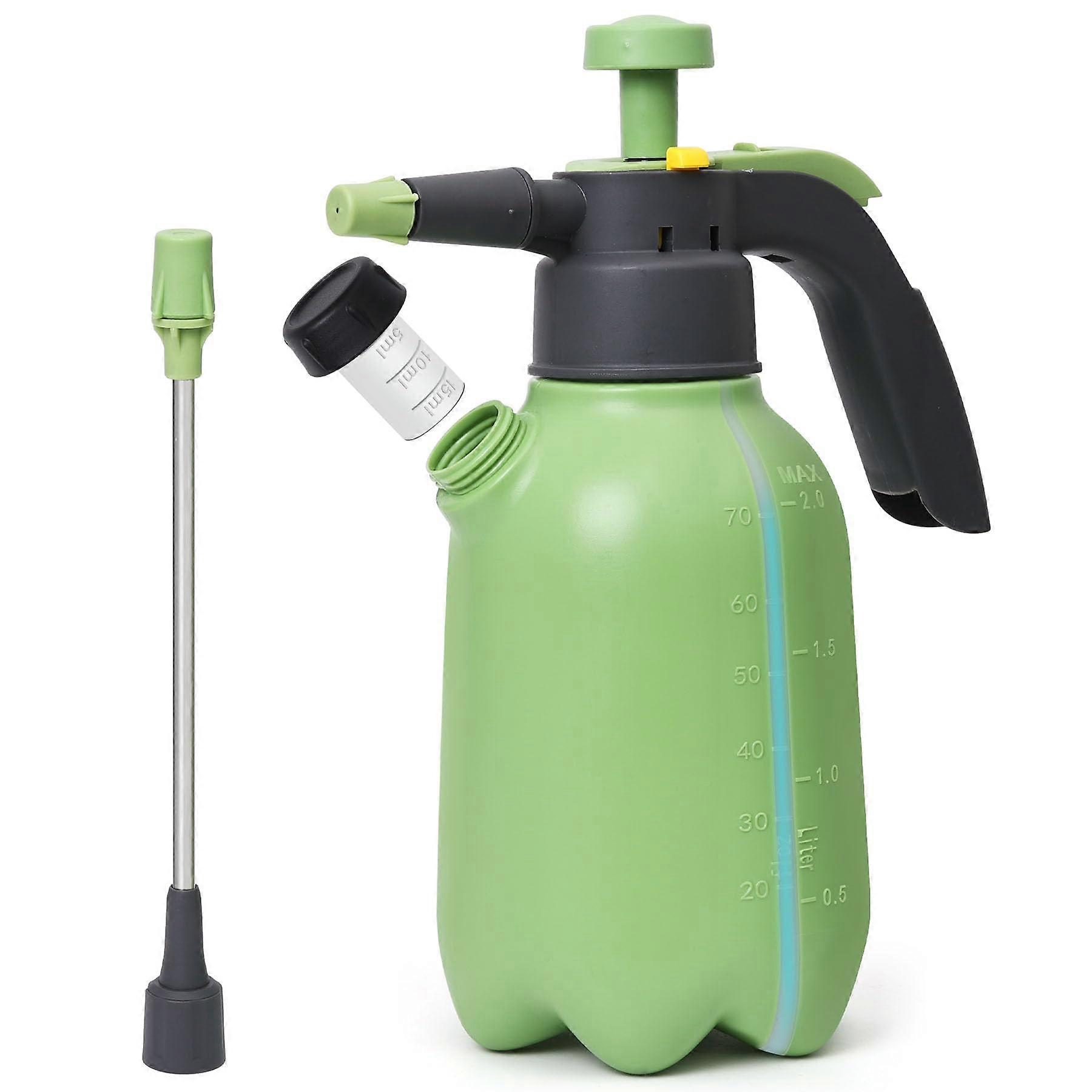 1/2 Gallon Garden Pump Sprayer with Adjustable Nozzle, Easy Side Refills and Leakproof Design