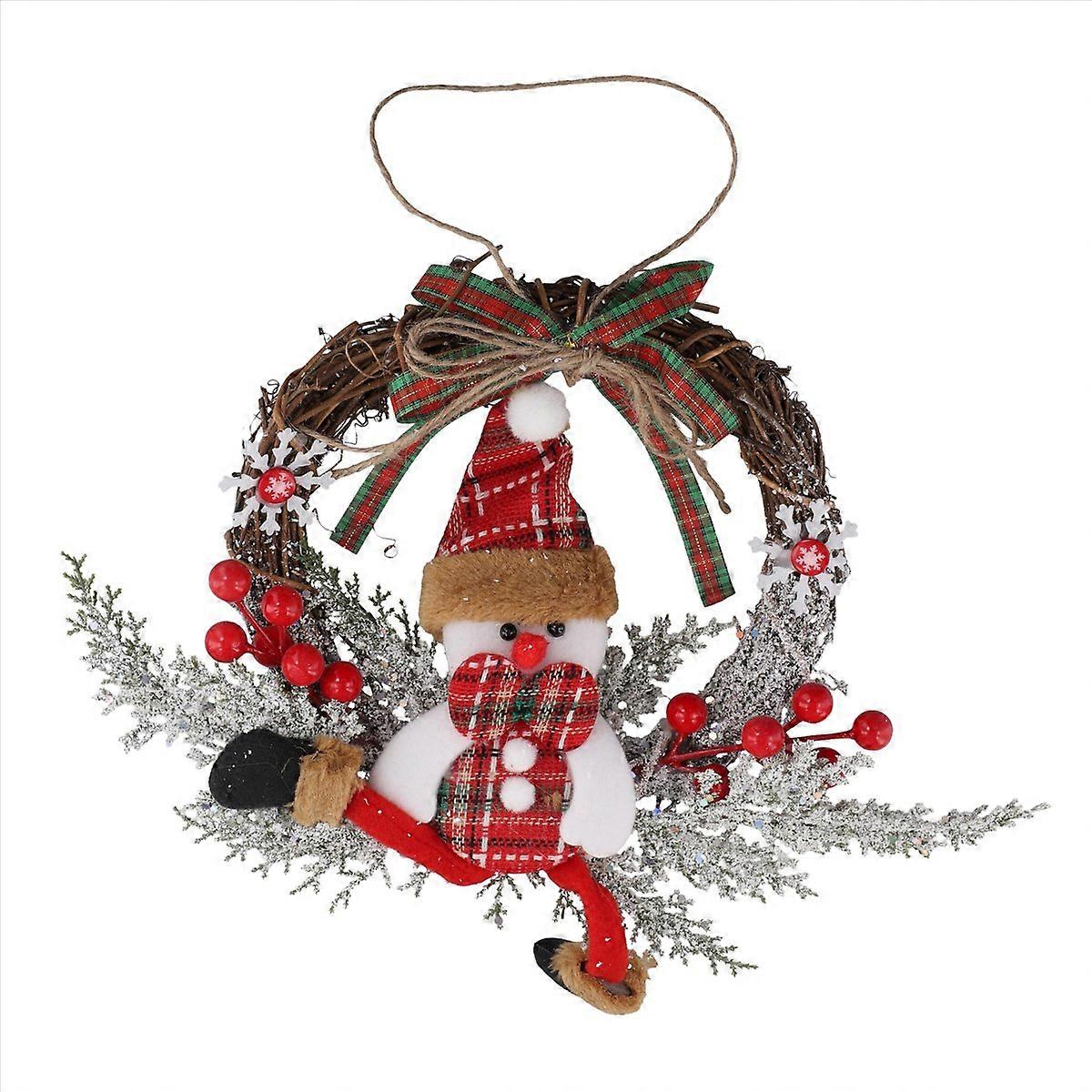 Artificial Christmas Wreath for Front Door Wall, (Small)