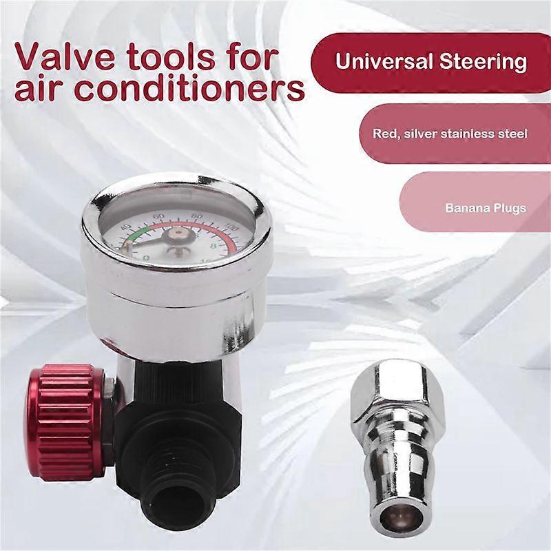 1Pc 1/4 inch Mini Air Regulator Valve Tool With Nozzle