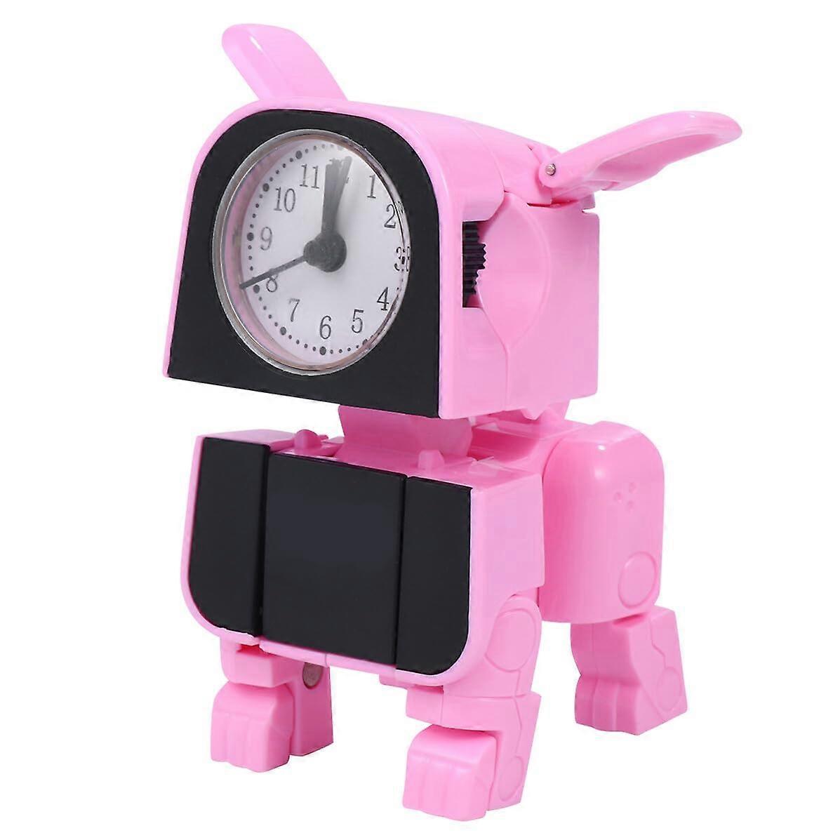 Dog Shaped Digital Alarm Clock with Rotary Alarm Adjustment, Clear Display, Decorative Blue Design