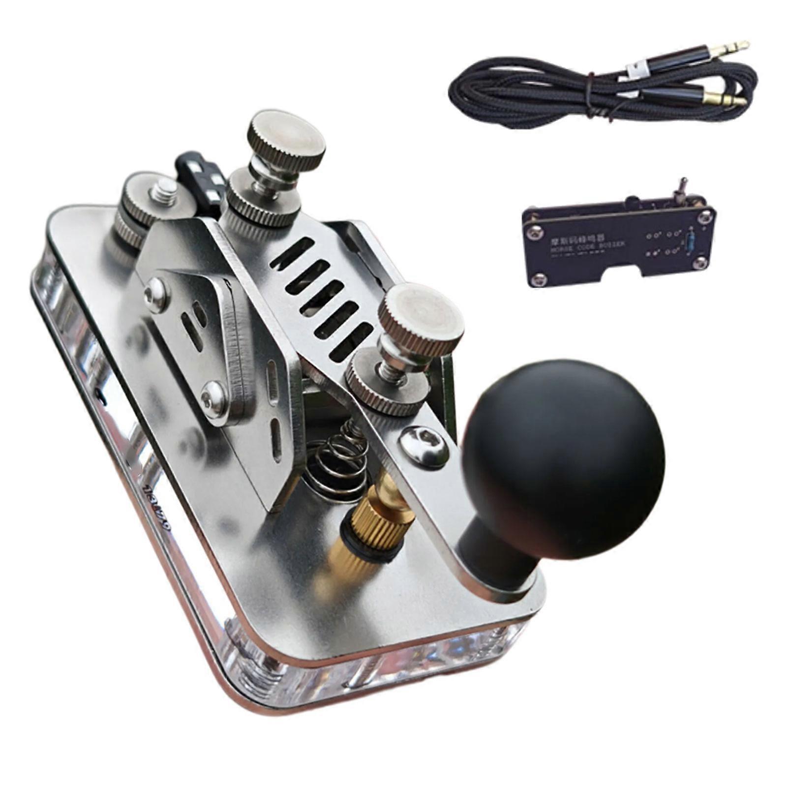 Professional CW Key Make of Metal Ensuring Precise Morse Code Sending for Skill Enhancement Morse Code Telegraph Key Multicolor