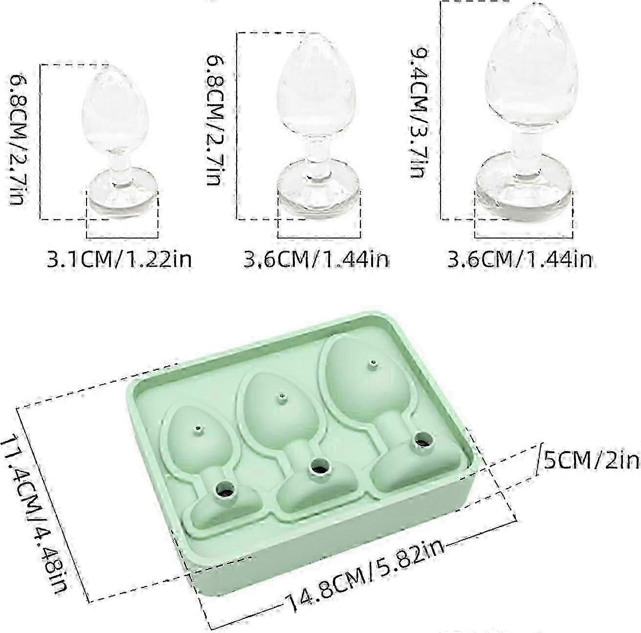 Prank Butt Plug Shaped Ice Cube Trays, Silicone Mold for DIY Cake Chocolate Candy-JJ