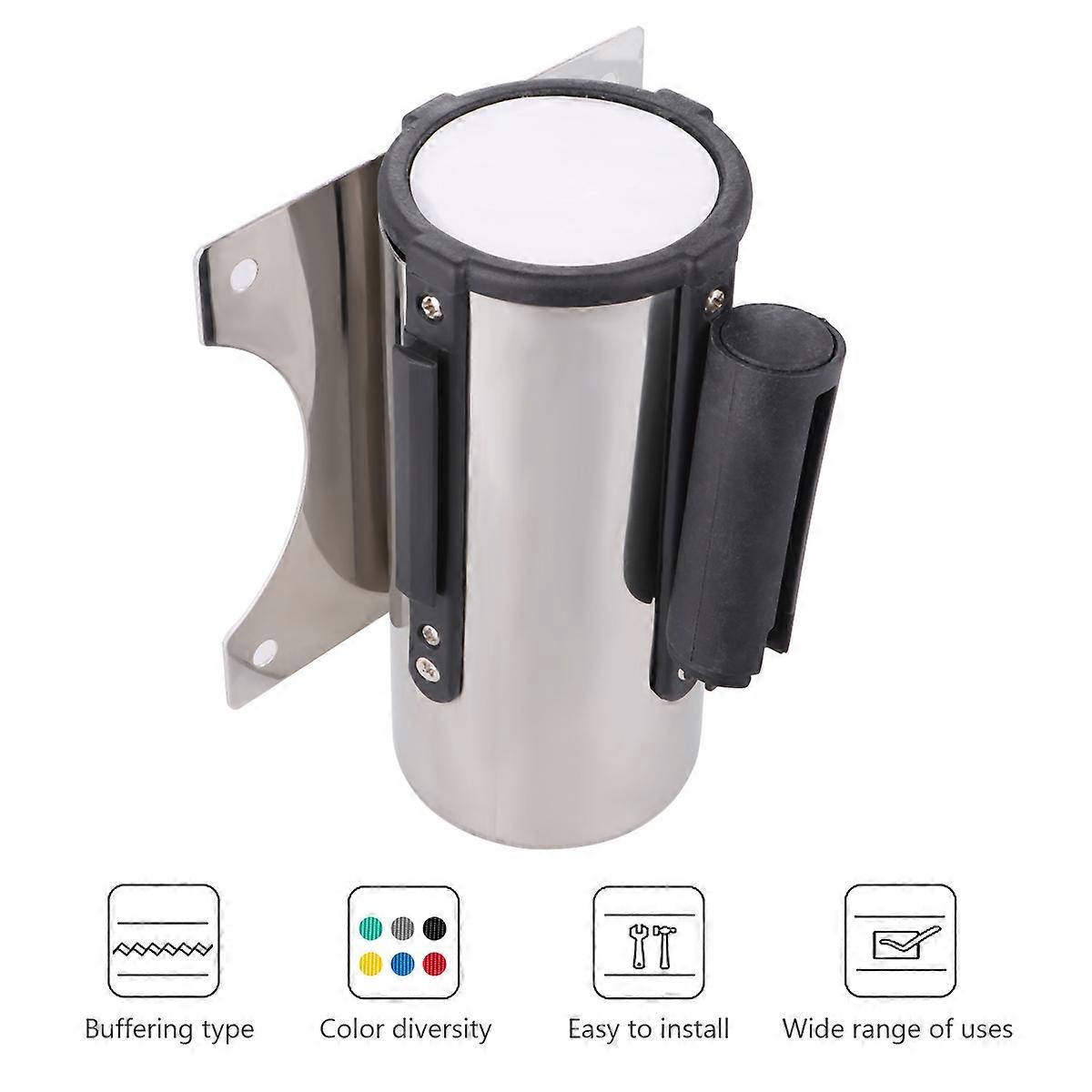 Telescopic Isolation Tape Wall Mounted for Safety Warning 1Pcs Blue