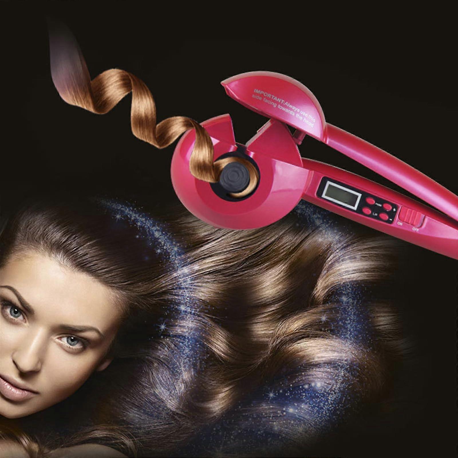 Automatic Hair Curler with LCD Display, Professional Ceramic Roller for Salon Waves and Curls