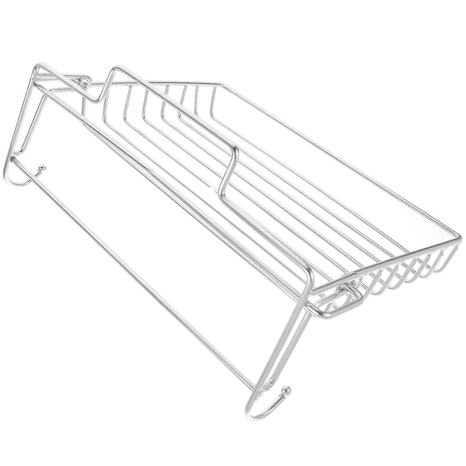 Wall Mounted Storage Rack Folding Metal Shelf for Storage 2Pcs