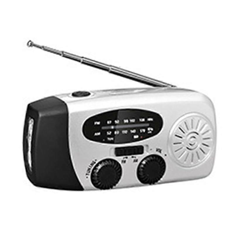 Emergency Hand Crank Radio with LED Flashlight and Weather Alerts for Camping and Power Outages