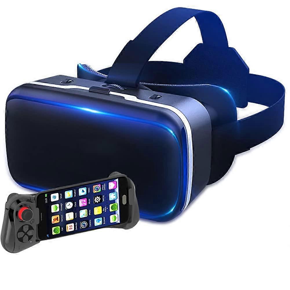 VR Headset with Controller for 4.76.6 Inch Phones, 3D Games and VR Video, Android iOS Compatible, Children and Adults