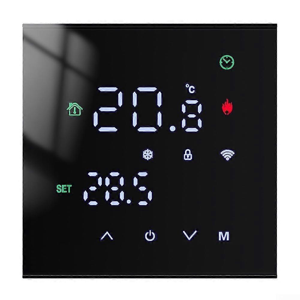 WiFi Thermostat with LCD Touch Screen, Dual Sensors, Programmable Heating for Gas Boiler