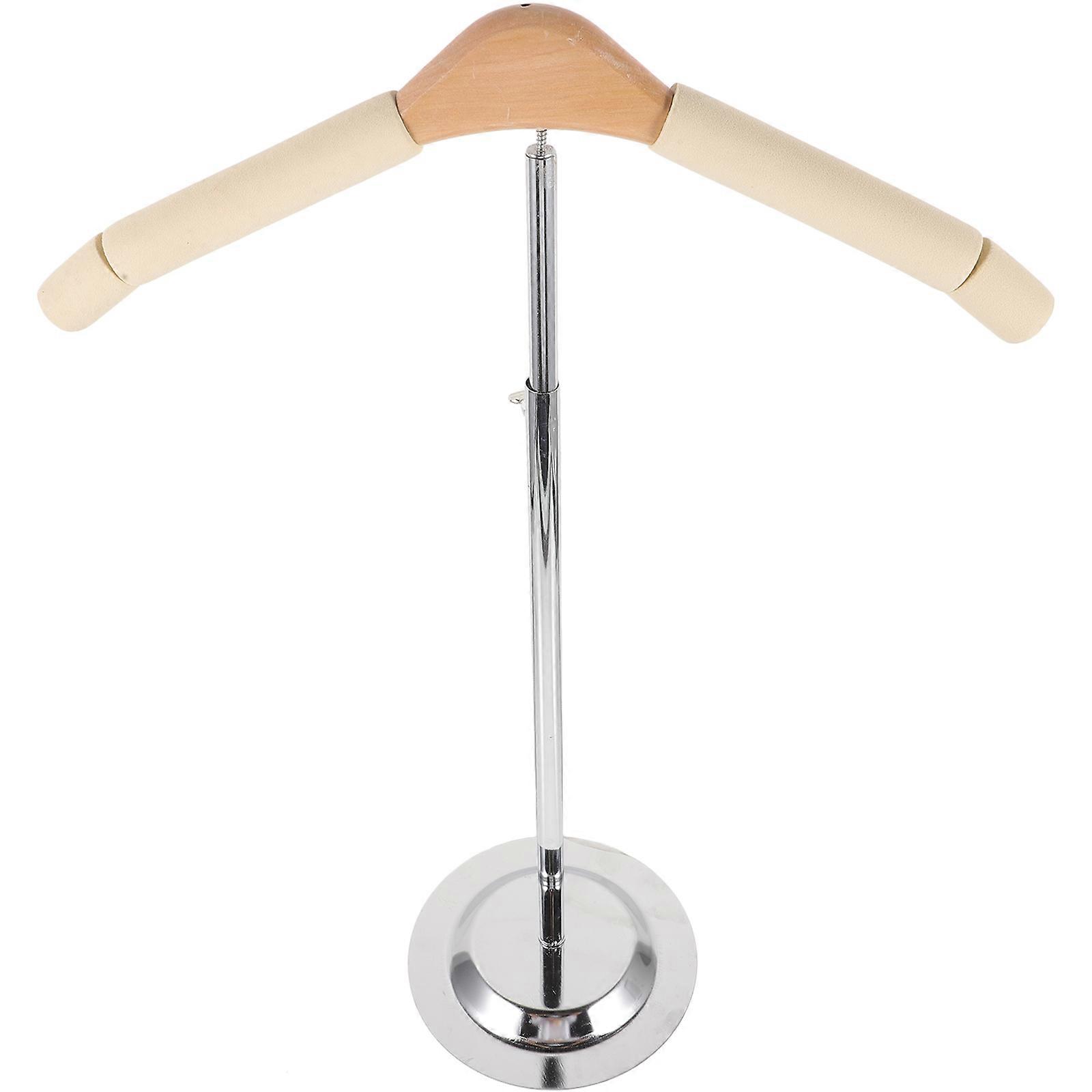 Beige Clothes Showing Stand 2Pcs Standing Clothing Display Rack Smooth Surface Ideal For Craft Shows And Live Streaming Apparel