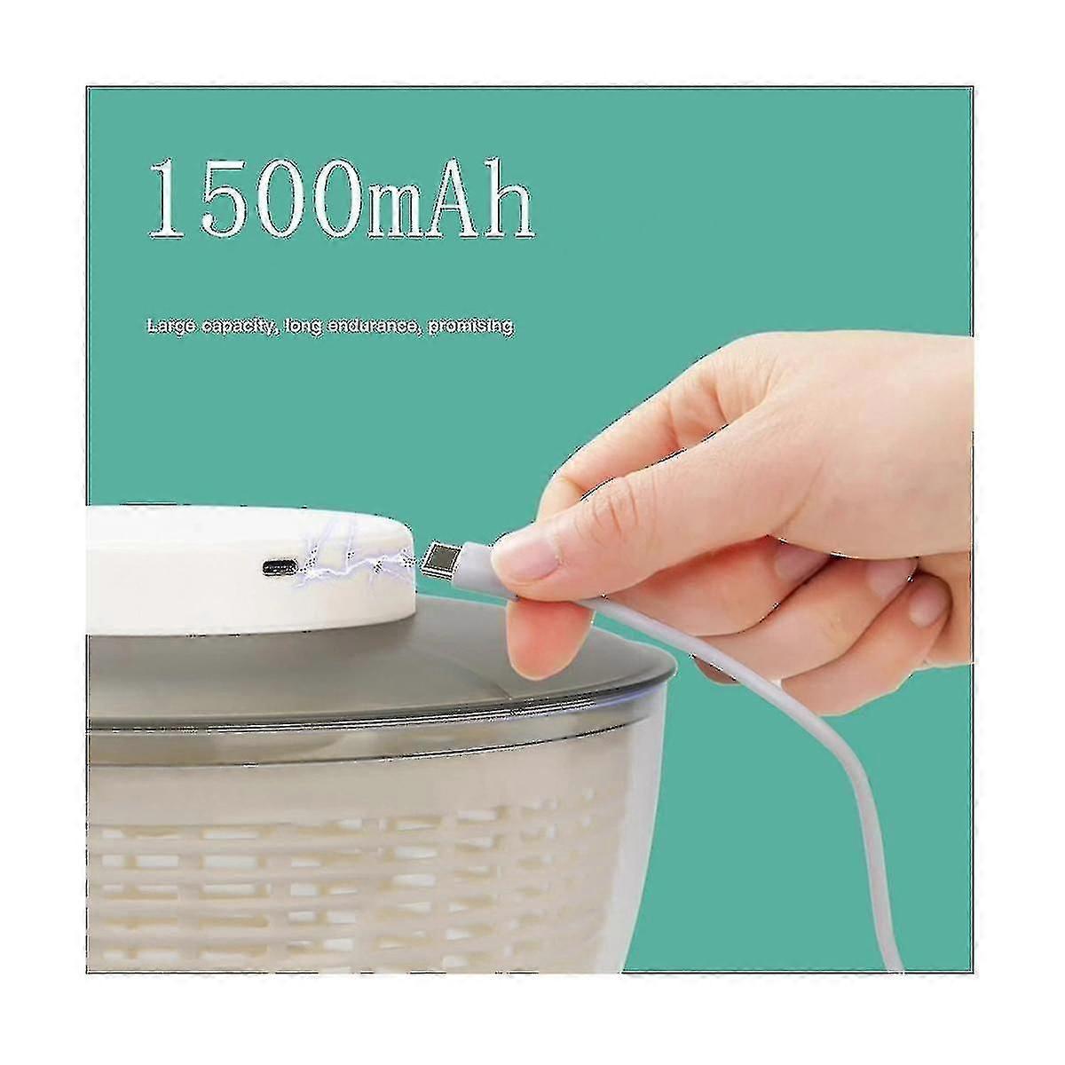 Electric Salad Spinner Food Strainers Salad Making Tool Automatic Multifunctional Vegetable Salad E