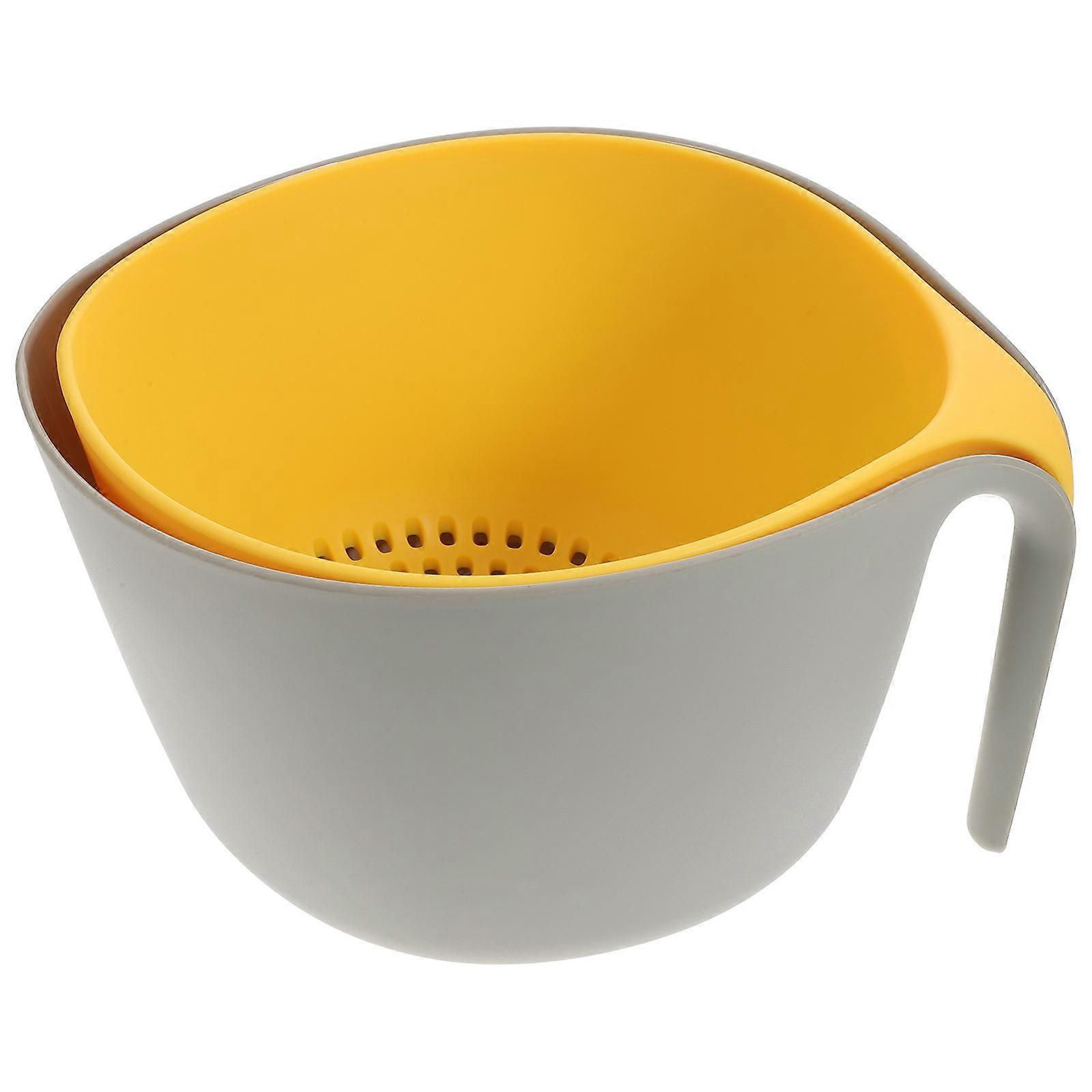 Vegetable Basket Double-Layer Drain Basket for Kitchen Use 1Pcs