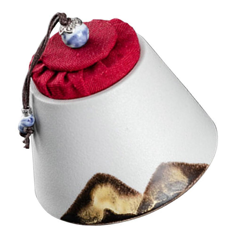 Ceramic Tea Canister for Storage Household Tea Caddy White Jar