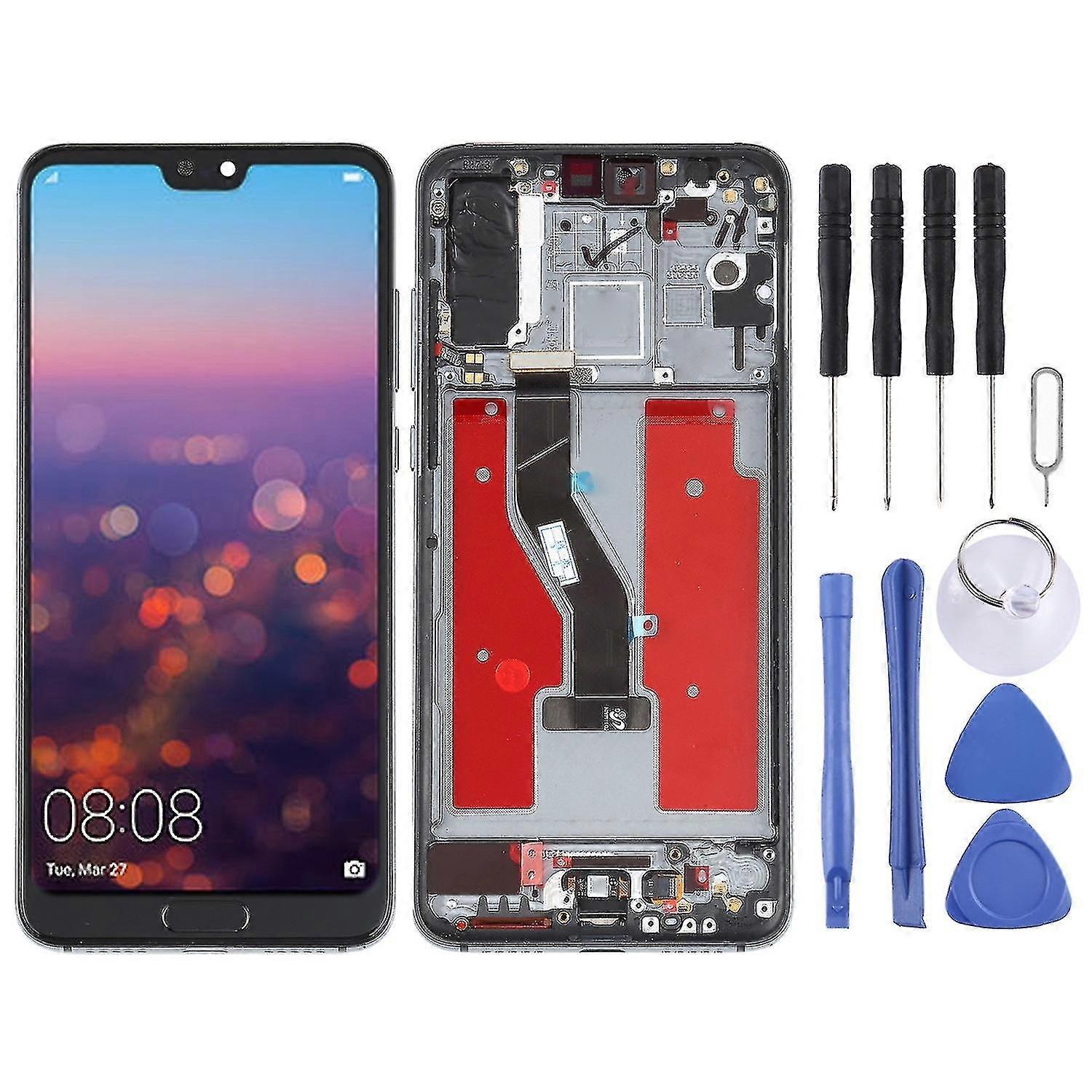 25-26 OLED LCD Screen with Frame For Huawei P20 Pro