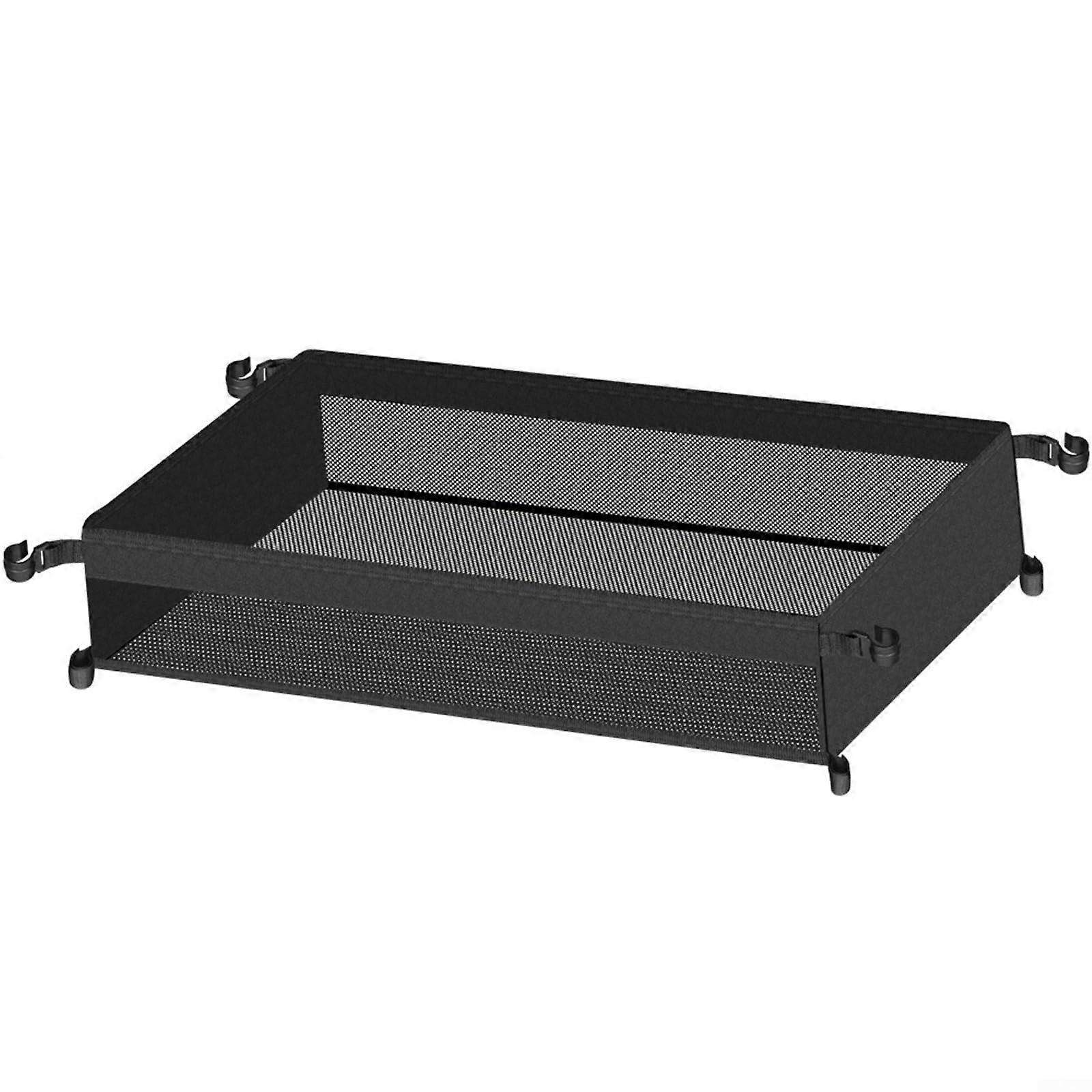 Large Capacity Foldable Mesh Camping Table Organizer with Under Table Storage for Cooking Gear