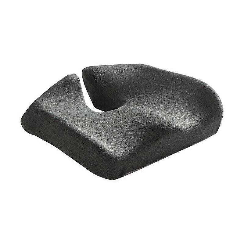 Memory Foam Seat Cushion for Sciatica and Tailbone Pain Relief with Ergonomic Arc Design, Dark Grey