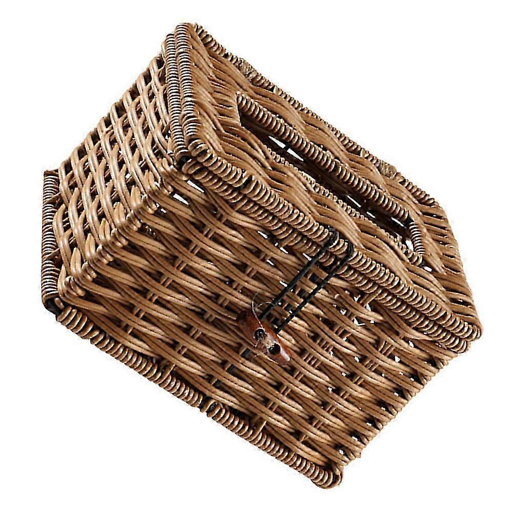 Tissue Storage Rectangular Tissue Box for Office Use Brown Plastic for Home Decor 1Pcs