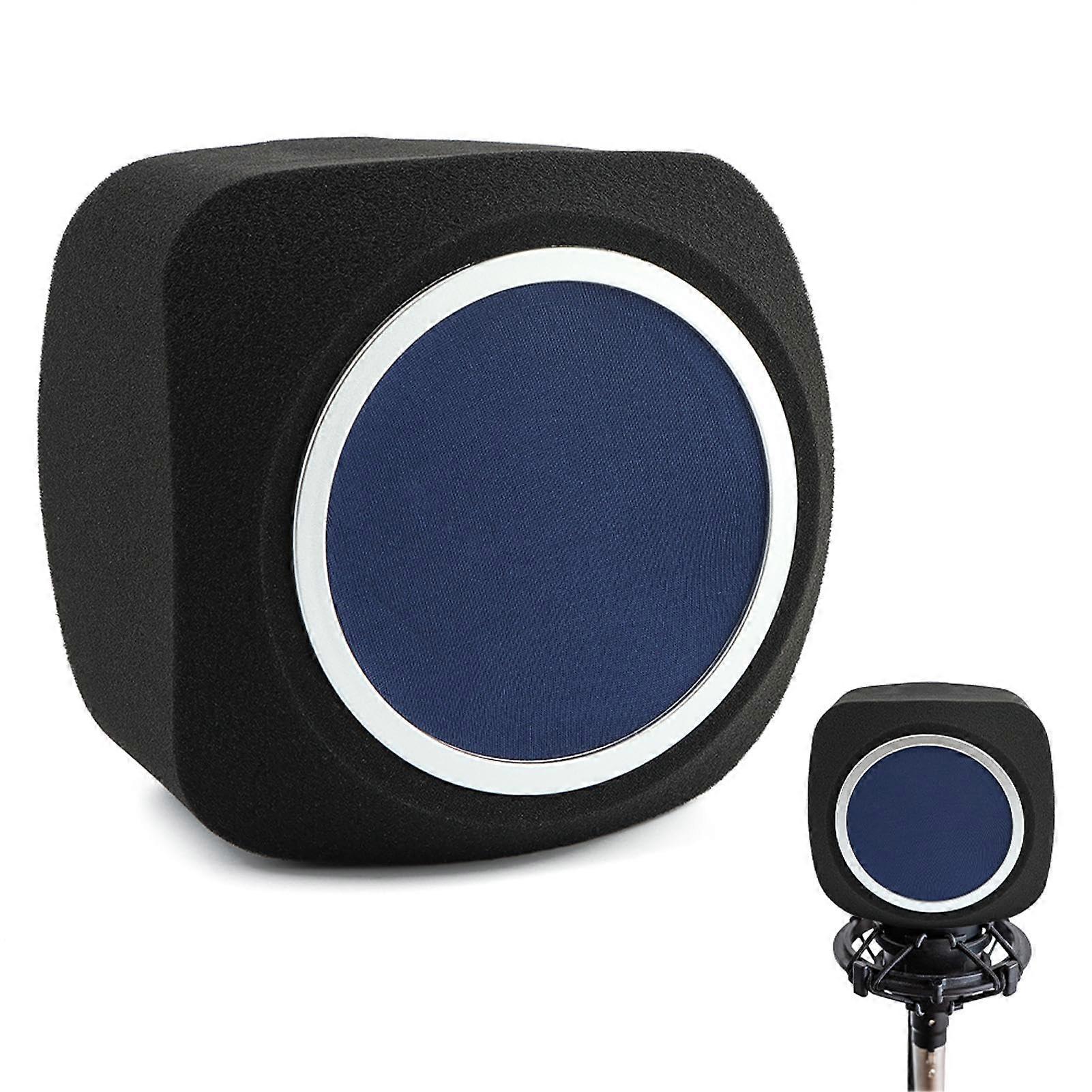 Professional Microphone Isolation Shield with Pop Filter for Noise Reduction Recording and Podcast