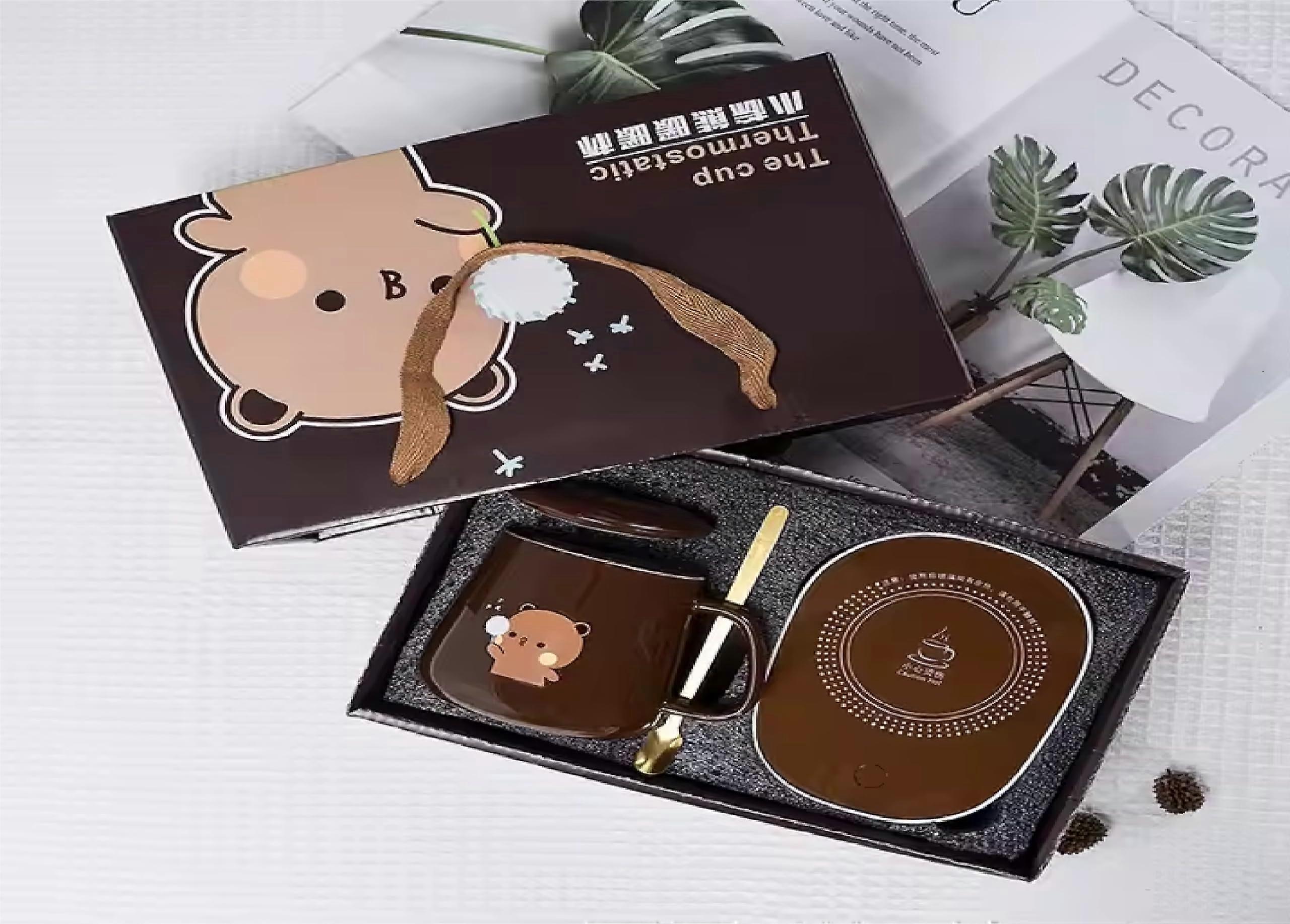 Mug Warmer with Smart Temperature Control 55 Degree Ceramic Cup and Heating Pad Gift Set