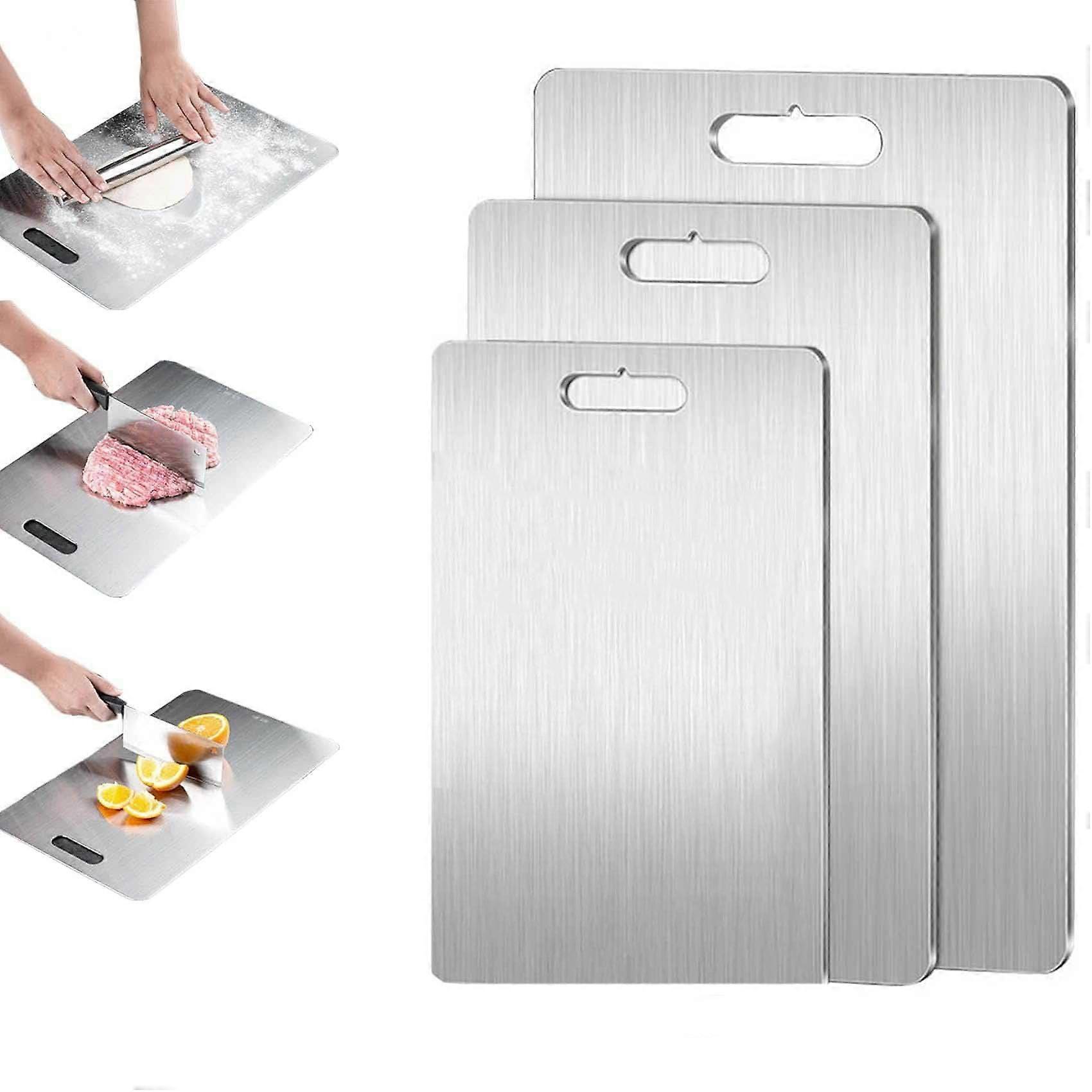 Titanium Cutting Board DoubleSided Hygienic Large Surface for Kitchen Meat Vegetables 46x30cm
