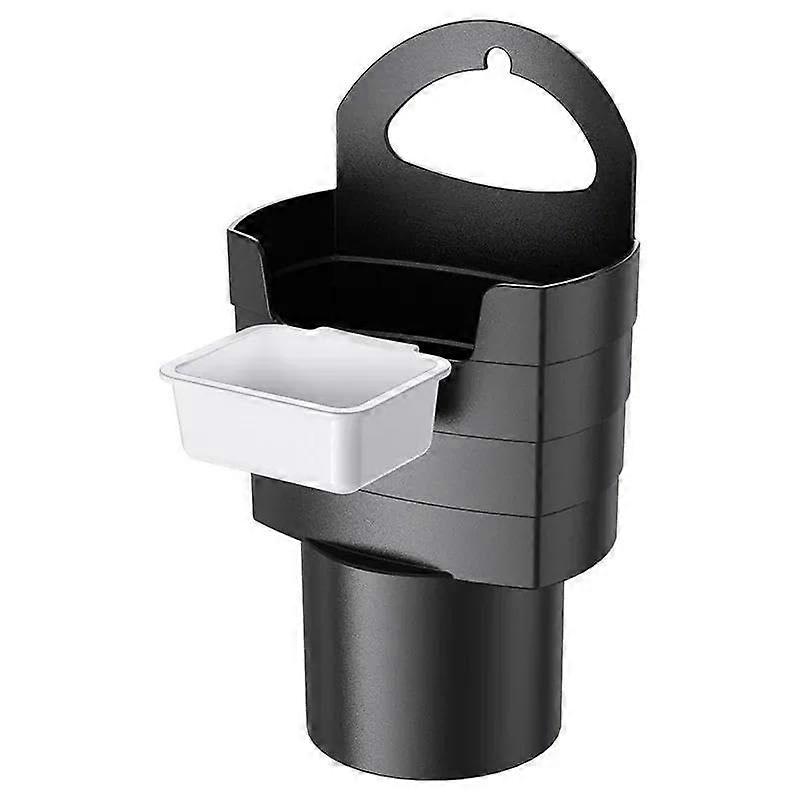 Adjustable Car Cup and Snack Holder with Phone Mount, Foldable Universal Vehicle Storage Box