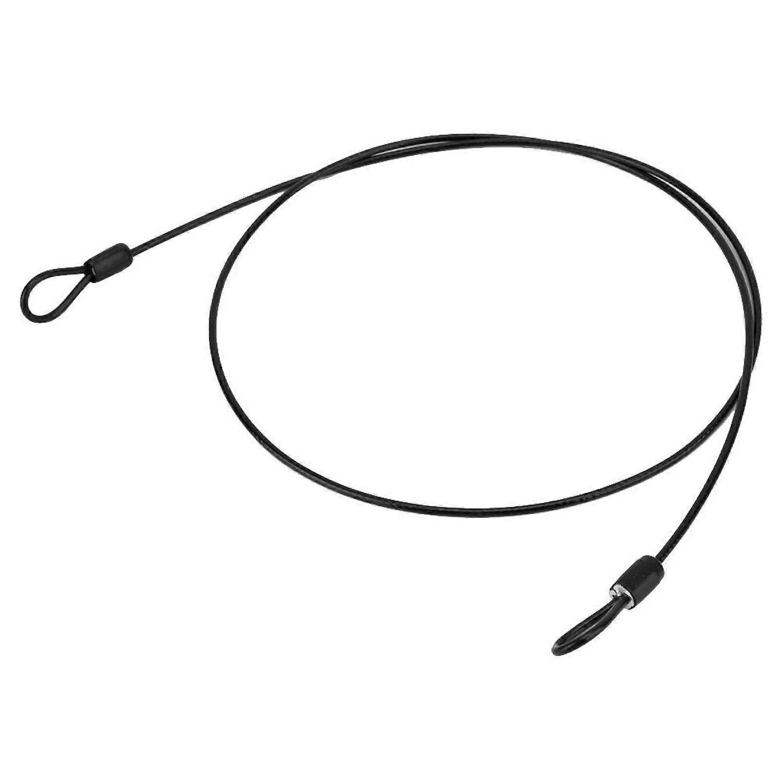 Security Cable 39.4in Stainless Steel with Loop Ends AntiTheft Wire for Luggage Bags Bicycle Black