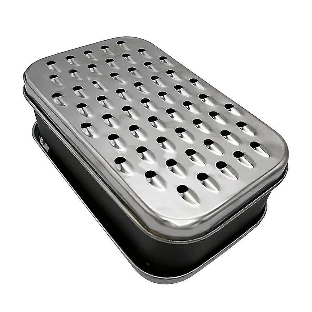 2 in 1 Stainless Steel Vegetable Chopper and Cheese Grater with Rectangular Storage Container