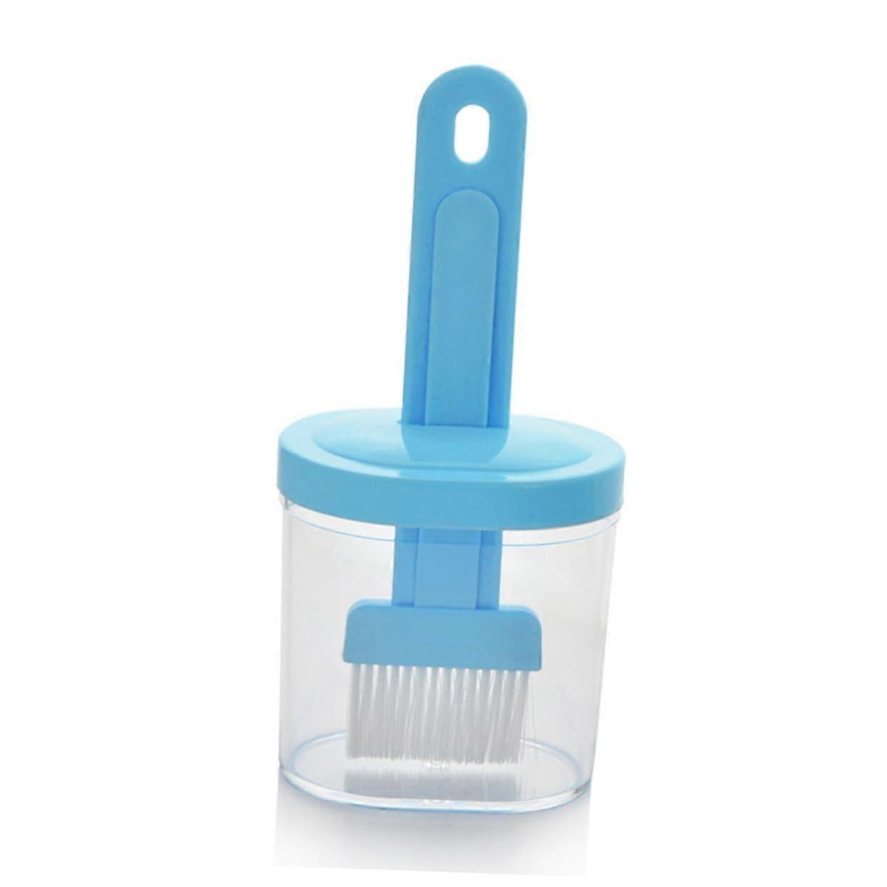 2pcs Heat Resistant BBQ Basting Brush Set with Container for Grilling Baking and Pastries