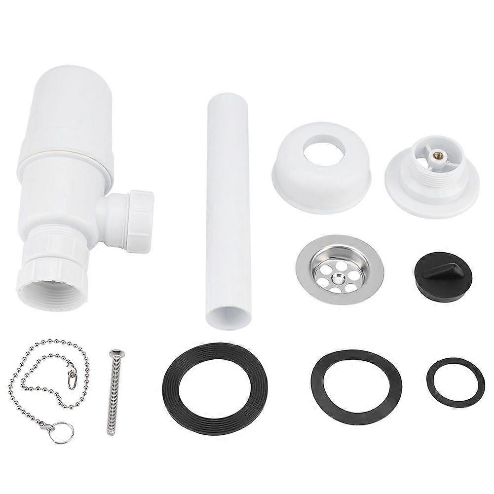 Durable anti-rust plastic siphon with drainer for sink and pollution discharge