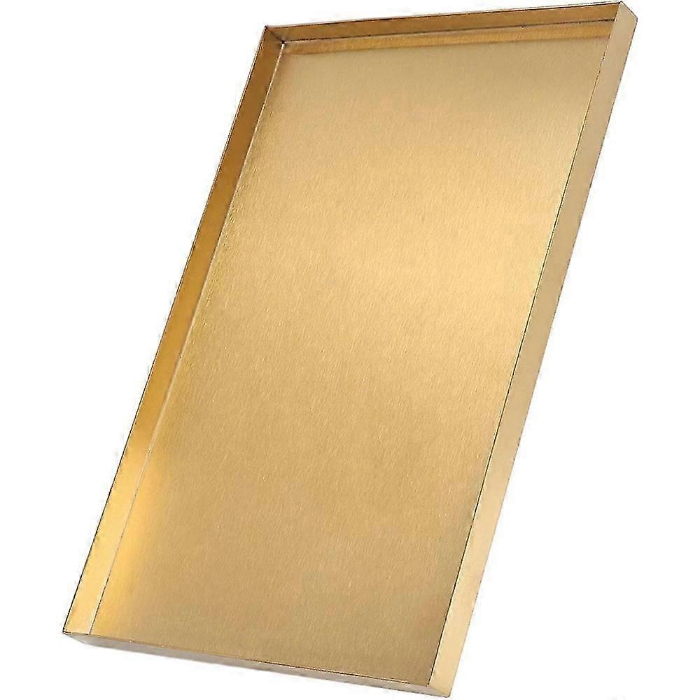 Rectangular gold decorative tray, bathroom tray 20x10cm
