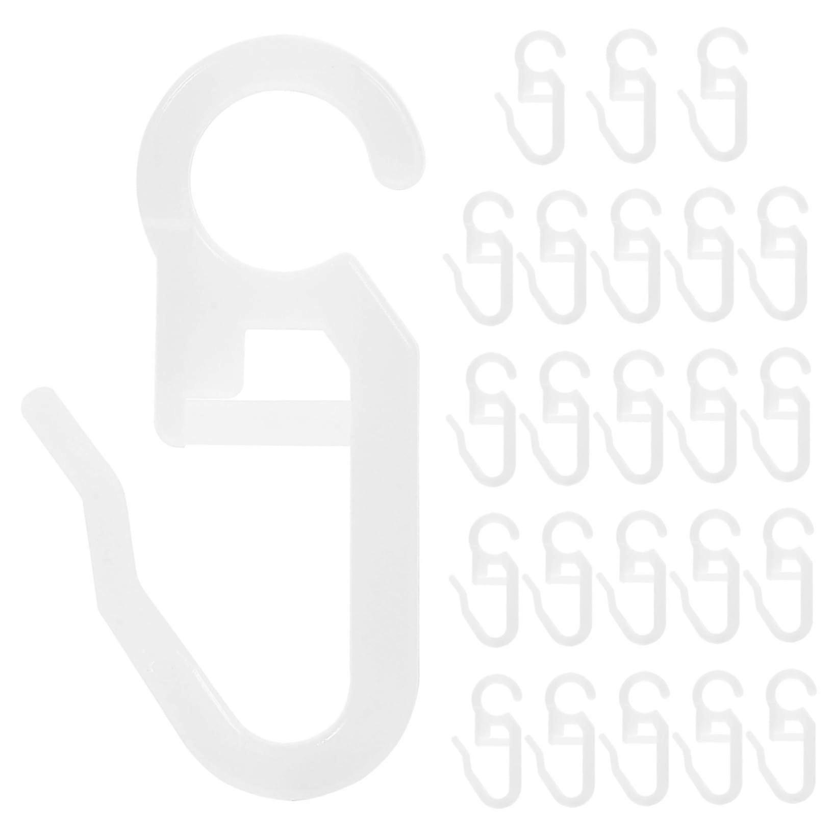 24pcs Plastic Shower Curtain Hooks Set Smooth Glide Secure Hold for Bathroom Rod