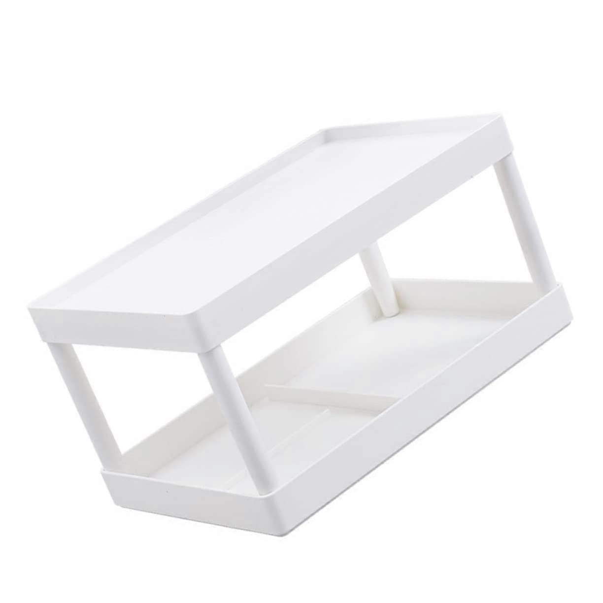 Makeup Organizer Double Layer Cosmetic Storage Rack for Vanity and Bathroom Counter