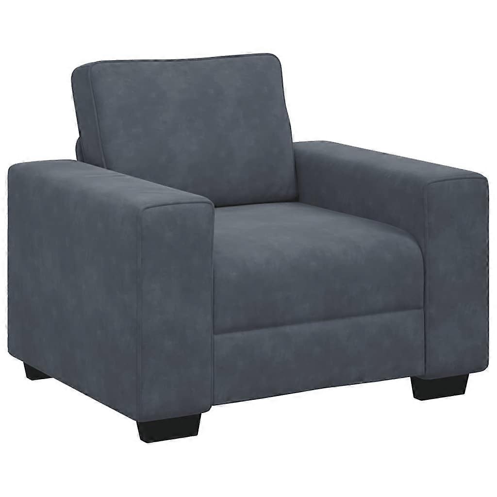 vidaXL Fauteuil 100x77x82 cm fluweel donkergrijs