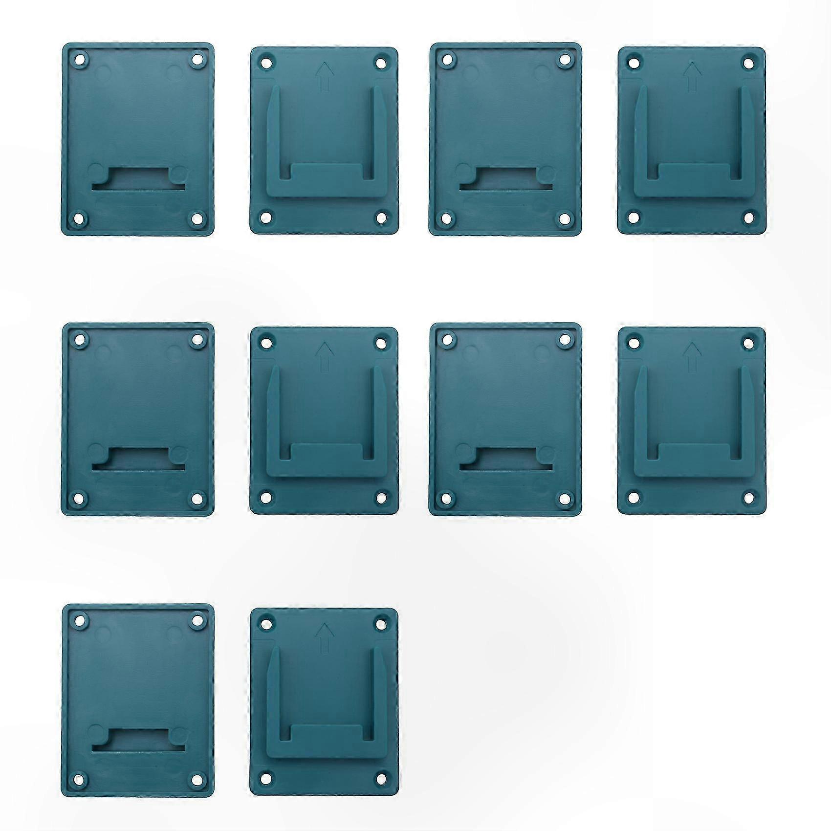 10-Pack Wall Mount Storage Brackets for 18V Electric Tool Batteries