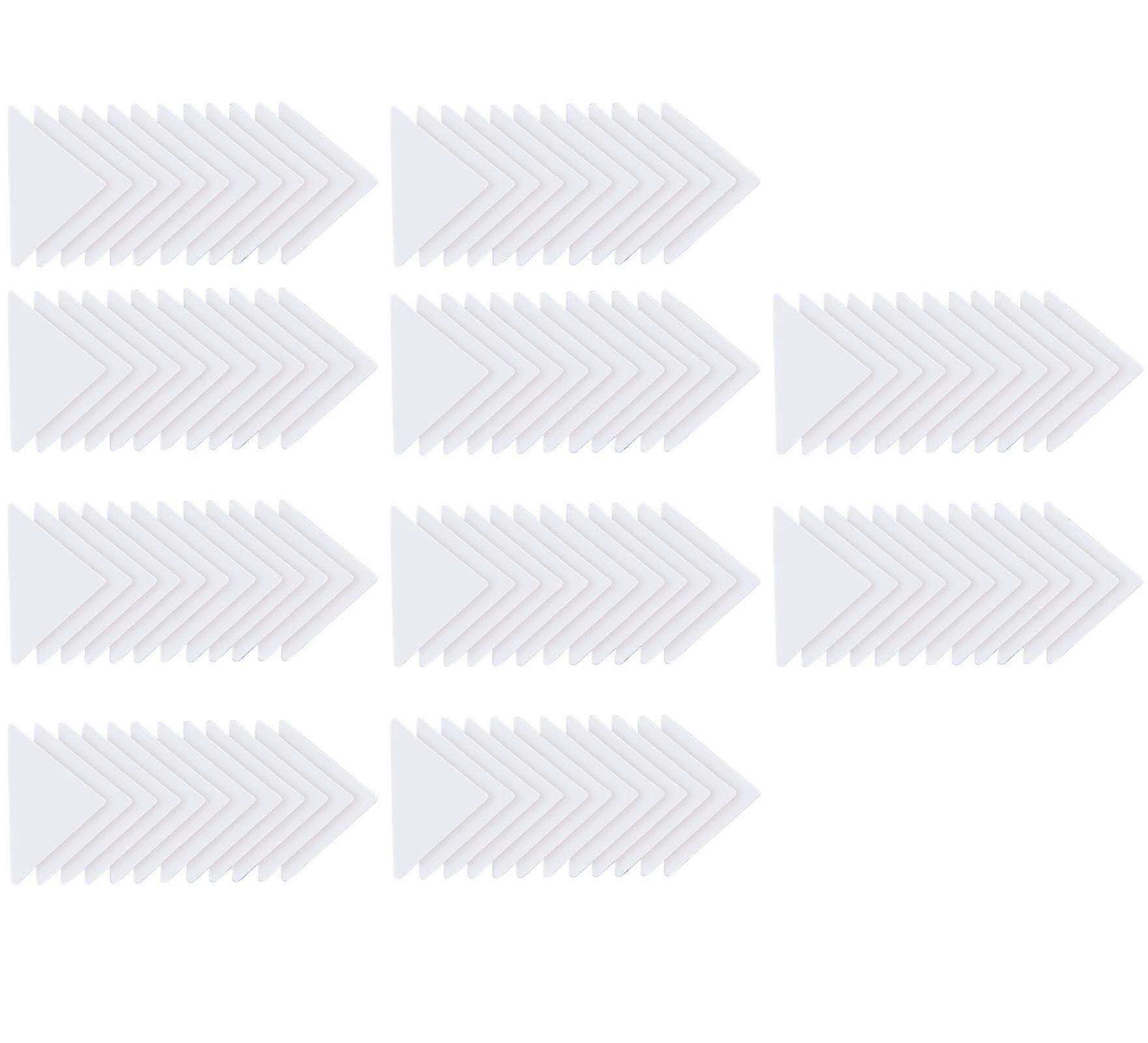 120 Pack 2 Inch Self Adhesive Triangle Labels, Durable Plastic Stickers for Clear Packaging