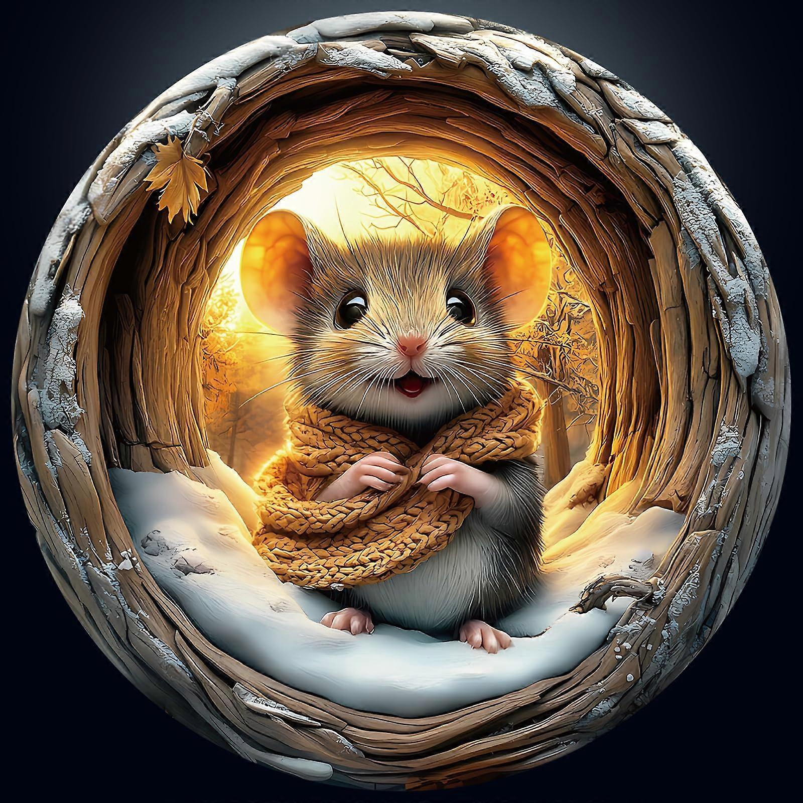 3D Jigsaw Puzzle 1000 Piece Round for Adults, Immersive Visual Challenge,  Gift Choice