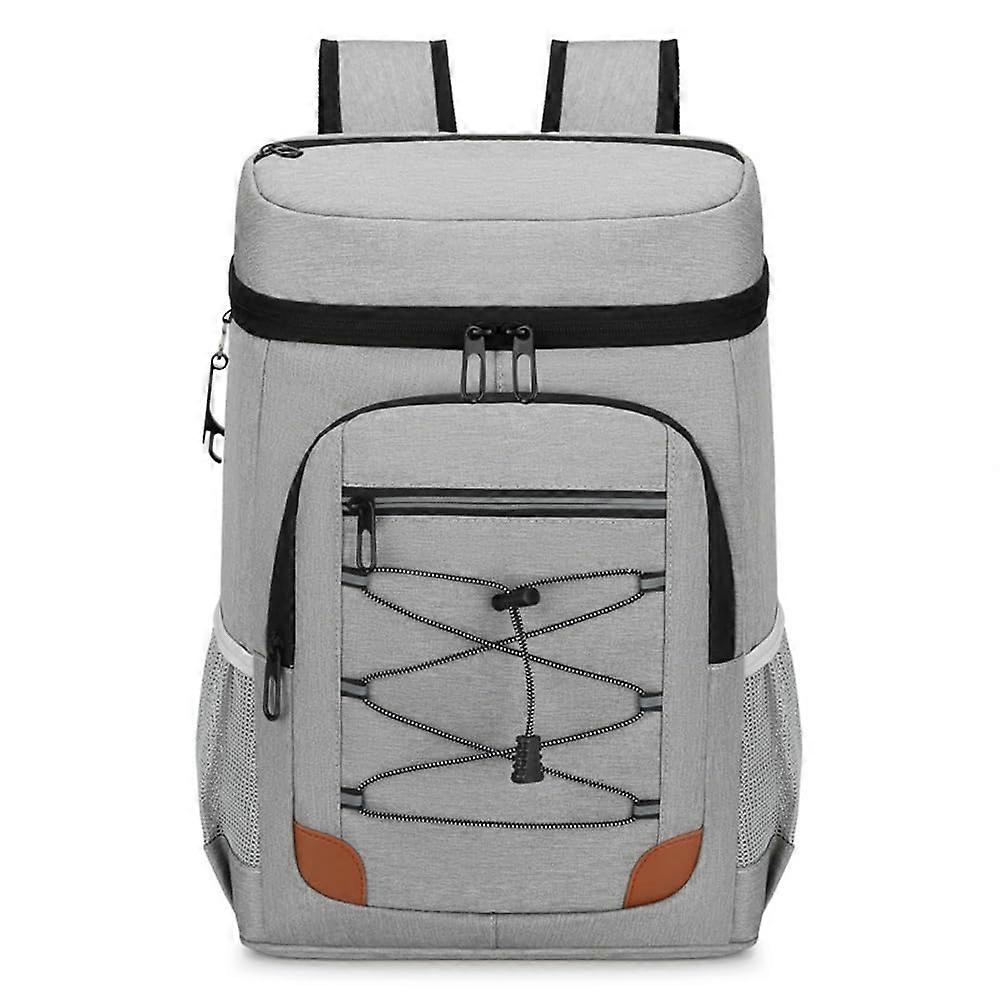 Insulated Cooler Backpack LeakProof Large Capacity Waterproof Picnic Backpack for Travel Grey