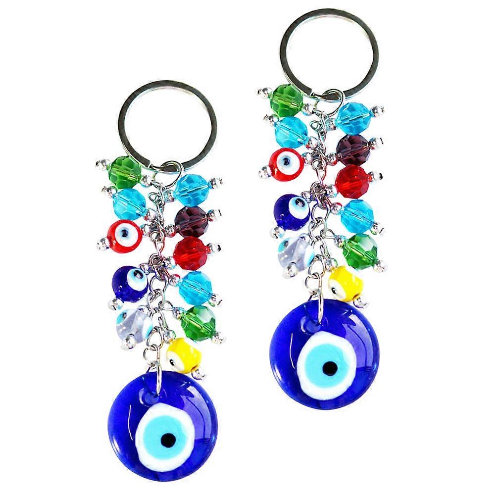 Evil Eye Keychain Grape Cluster Decorative Bag Hanging Pendant 2Pcs