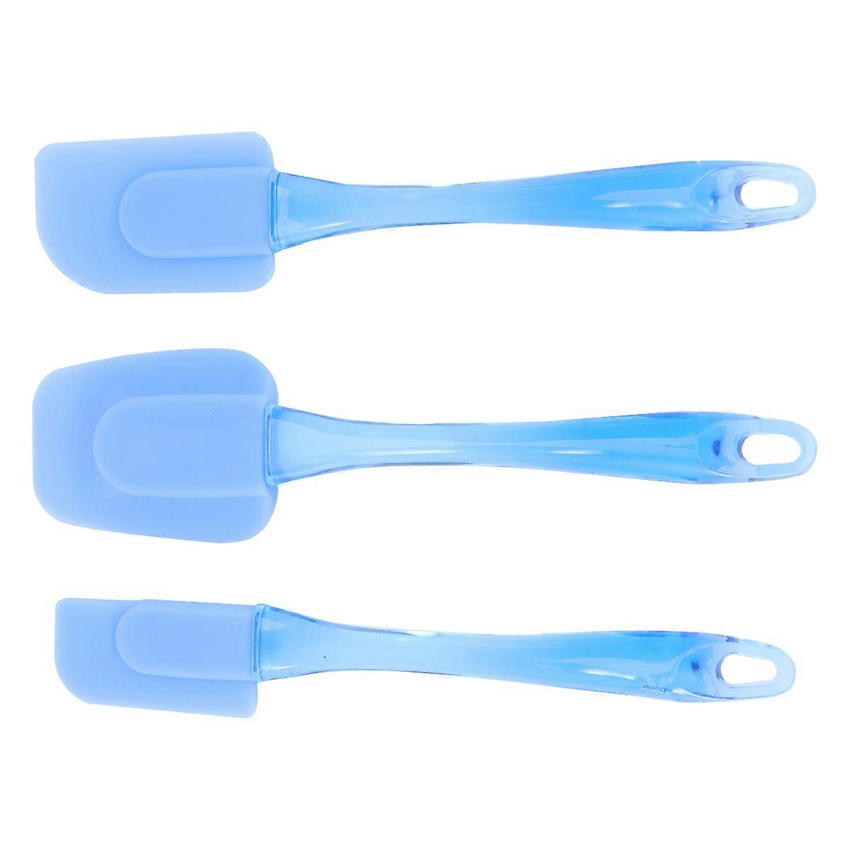 Silicone Spatula 3Pcs Pack for Mixing and Scraping Baking Tools Blue