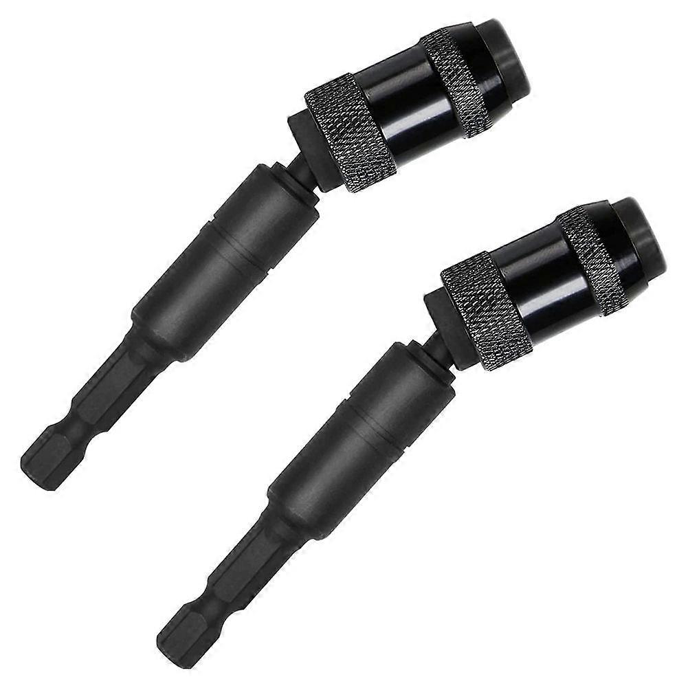 2 Pack Pivoting Bit Tip Holder, Magnetic Screw Drill Tip 1/4inch Hex , Quick Change Locking Bit Hol